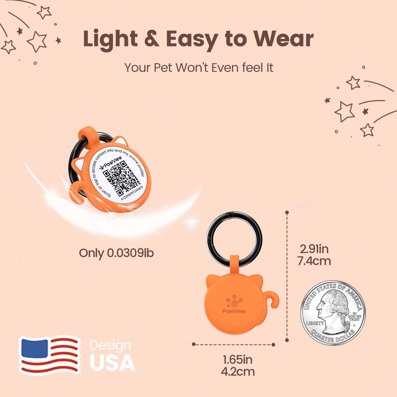 PawView Étiquette d'Identité pour Chien avec QR Code & NFC en Silicone Silencieux Personnalisable pour Animaux de Compagnie Scan QR pour Alertes de Localisation Instantanée et Profil Modifiable du Pet